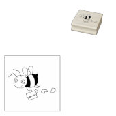 疲れたストレスのあるワーカービー保持ブリーフケース ラバースタンプ (押印)