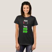 疲れたツインママ低バッテリー母の日 Tシャツ (正面フル)