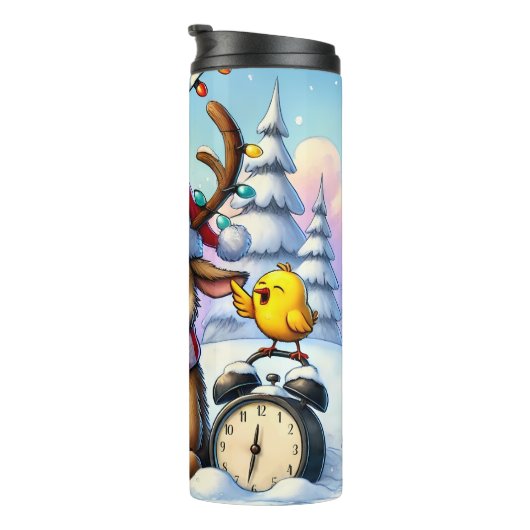 疲れたトナカイはコーヒーを必要とする タンブラー (回転右)