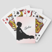 疲れたバレリパーソナライズされたナw名前ピンク トランプ (裏面)