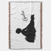 疲れたバレリパーソナライズされたナw名 スローブランケット (正面縦)