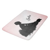 疲れたバレリパーソナライズされたーナ(名前:ピンク) バスマット (アングル)