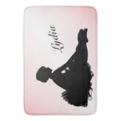 疲れたバレリパーソナライズされたーナ(名前:ピンク) バスマット (正面縦)