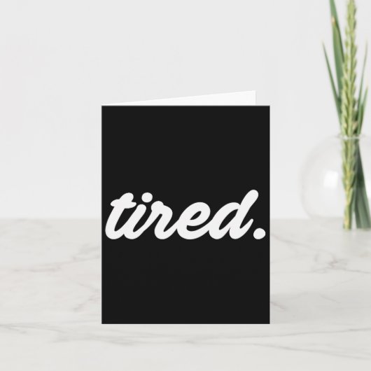 疲れたパジャマ スリング Pjs メンズ レディース トップ パジャマ 面白い カード (正面)