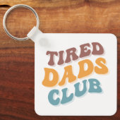 疲れたパパクおもしろいラブ キーホルダー (正面)