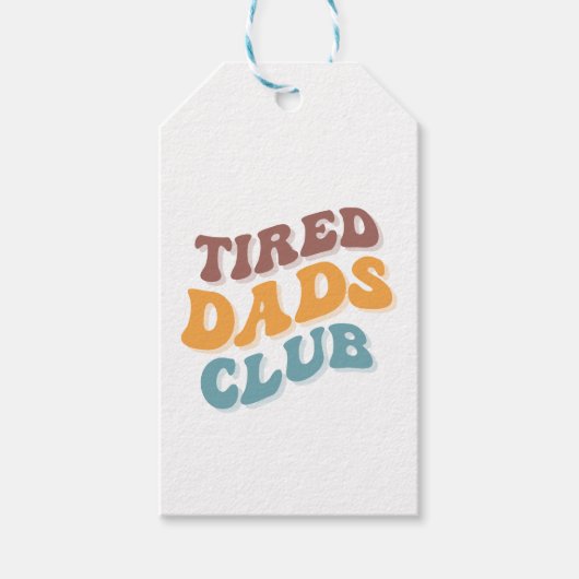 疲れたパパクおもしろいラブ ギフトタグ (正面)