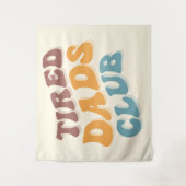 疲れたパパクおもしろいラブ タペストリー (正面)