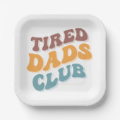 疲れたパパクおもしろいラブ ペーパープレート (正面)