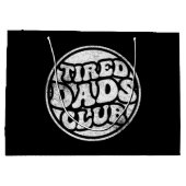 疲れたパパクおもしろいラブ ラージペーパーバッグ (裏面)