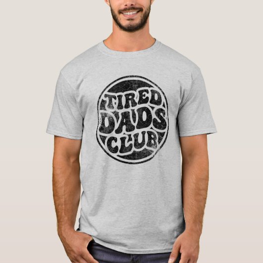 疲れたパパクおもしろいラブ Tシャツ (正面)
