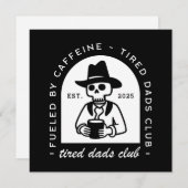 疲れたパパクカスタムラブおもしろいコーヒー愛好家ニューパパ シーズンカード (正面/裏面)