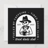 疲れたパパクカスタムラブおもしろいコーヒー愛好家ニューパパ シーズンカード (正面)