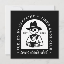 疲れたパパクカスタムラブおもしろいコーヒー愛好家ニューパパ シーズンカード