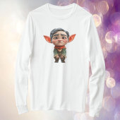 疲れたパパクリスマス小妖精や小人女子ティー Tシャツ