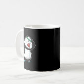 疲れたパンダのバドミントン コーヒーマグカップ (正面左)