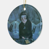 疲れたフラワーガール(by Walter Gramatte) セラミックオーナメント (左)