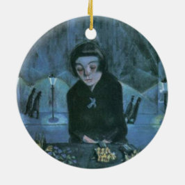 疲れたフラワーガール(by Walter Gramatte) セラミックオーナメント