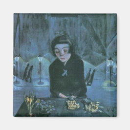 疲れたフラワーガール(by Walter Gramatte) マグネット