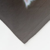 疲れたベージュおよび白い子ネコ フリースブランケット (角)