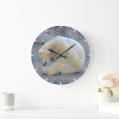 疲れたホッキョクグマ ラージ壁時計 (ホーム)