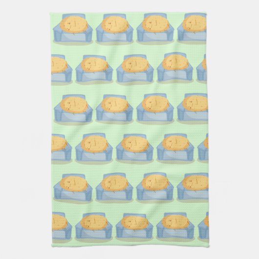 疲れたポテト キッチンタオル (縦)