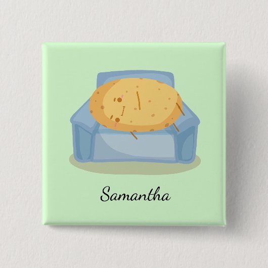 疲れたポテト 缶バッジ (正面)