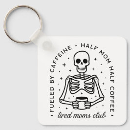 疲れたママのクラブおもしろいコーヒー愛好家引用文 キーホルダー