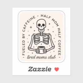 疲れたママのクラブおもしろいコーヒー愛好家引用文 シール