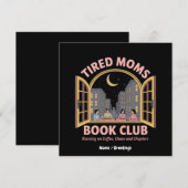 疲れたママの読書会　コーヒーとカオスに支えられて 招待状 (正面/裏面)