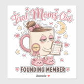 疲れたママ 読み込み中 コーヒーをお入れください 面白い シール (シート)