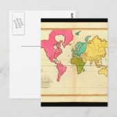 疲れた世界地図8_古代地図 ポストカード (正面/裏面)