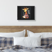 疲れた人のためのユーモアのあるキリン コーヒー好き キャンバスプリント (インサイチュ (寝室))