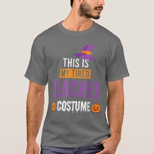疲れた先生のハロウィンコスプレ メンズ Tシャツ (正面)