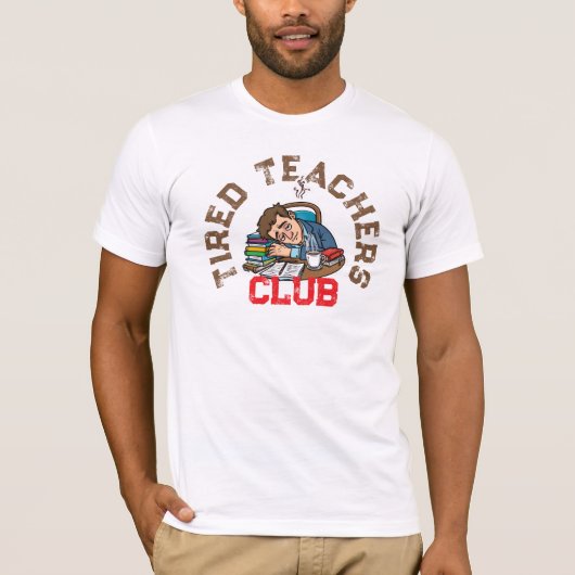 疲れた先生CLUB Tシャツ 先生 面白い (正面)