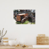 疲れた古いトラクター ポスター (キッチン)