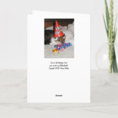 疲れた子猫インハットビートデイカード カード (裏面)