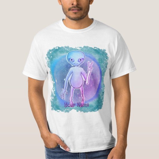 疲れた宇宙人の平和 Tシャツ (正面)
