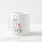 疲れた心を癒すキリスト教の慰めの芸術 コーヒーマグカップ (正面左)