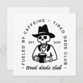 疲れた新しい父のクラブカスタムの日付コーヒおもしろいーカウボーイ シーズンカード (正面/裏面)