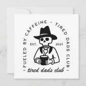疲れた新しい父のクラブカスタムの日付コーヒおもしろいーカウボーイ シーズンカード (正面)