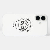 疲れた日常のモノクロラインアートiPhone 16ケース Case-Mate iPhoneケース (裏面 (横))