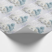 疲れた極熊の母親とベビー ラッピングペーパー (角)