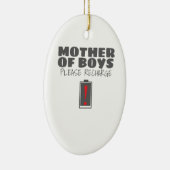 疲れた母の男の子の母親をリチャージしてください セラミックオーナメント (右)