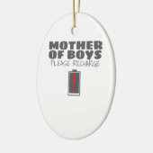 疲れた母の男の子の母親をリチャージしてください セラミックオーナメント (左)