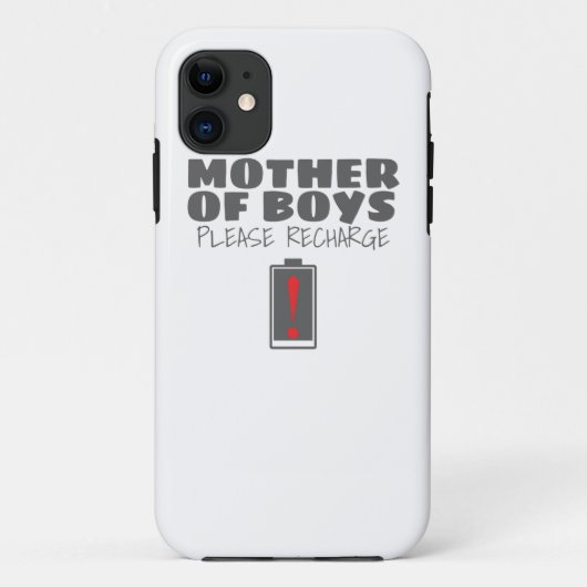 疲れた母の男の子の母親をリチャージしてください Case-Mate iPhoneケース (裏面)