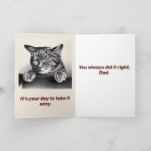 疲れた父の日のカード シーズンカード (内部)