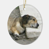 疲れた犬のオーナメントカスタマイズ、 セラミックオーナメント (左)