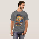 疲れた犬の低エネルギー高幸福感 楽しい犬の愛 Tシャツ (正面フル)