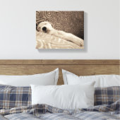 疲れた犬 キャンバスプリント (インサイチュ (寝室))