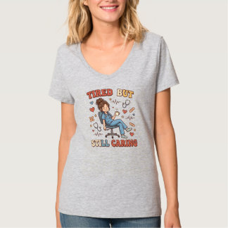 疲れた看護師のシャツ | レトロな医療従事者Tシャツ Tシャツ